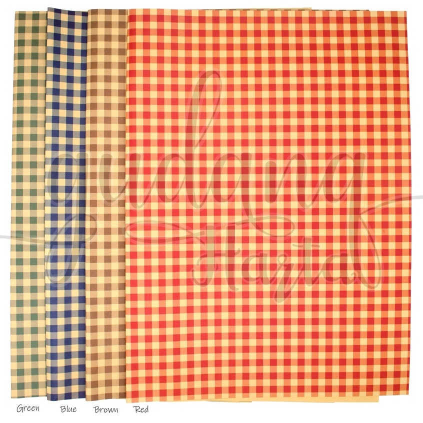 Kertas kado Vintage Check Pattern Gift Wrapping Paper Kotak Kotak GH 510001