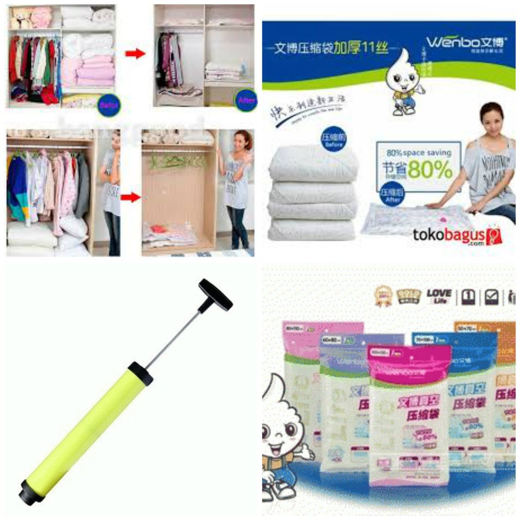 Plastik Vacuum Wenbo Satuan - Plastik Pakaian Selimut - High Quality Vacum Berbagai Ukuran - Wenboo