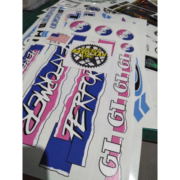 decals/decal/stiker/sticker set bmx gt performer