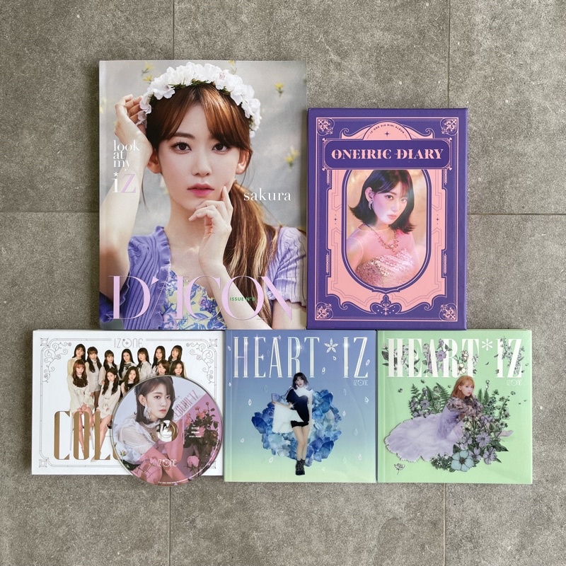 IZONE IZ*ONE ALBUM MAGAZINE SET MIYAWAKI SAKURA COLORIZ HEARTIZ ONEIRIC DIARY DICON