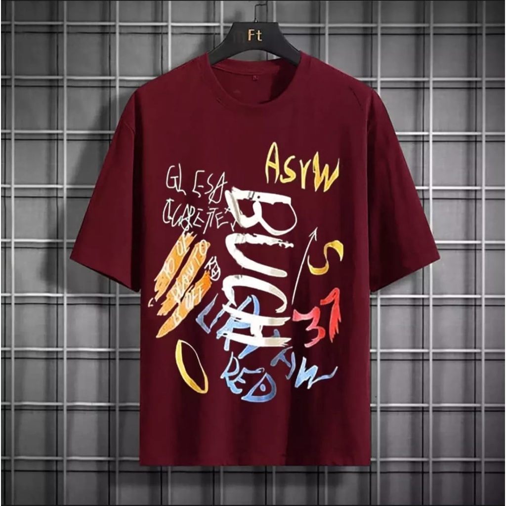 KIYOWO-Baju Atasan Fashion Kaos Distro Buch Lengan Pendek Pria