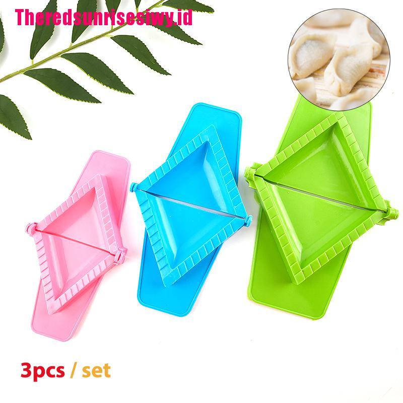 3pcs / Set Cetakan Pangsit / Mie Bentuk Kotak Bahan Plastik