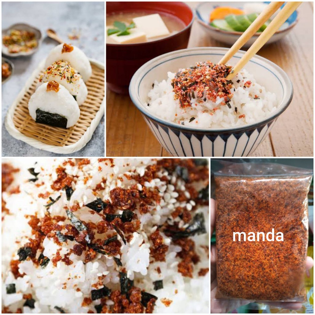 

Rice topping nasi bento ikan teri pedas level 10 BERAT 100 gr