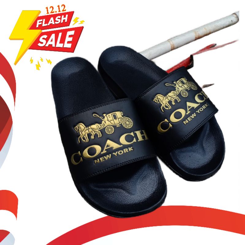 Sandal slide flip/flop wabbing sandal/sendal Coach original sandal pria