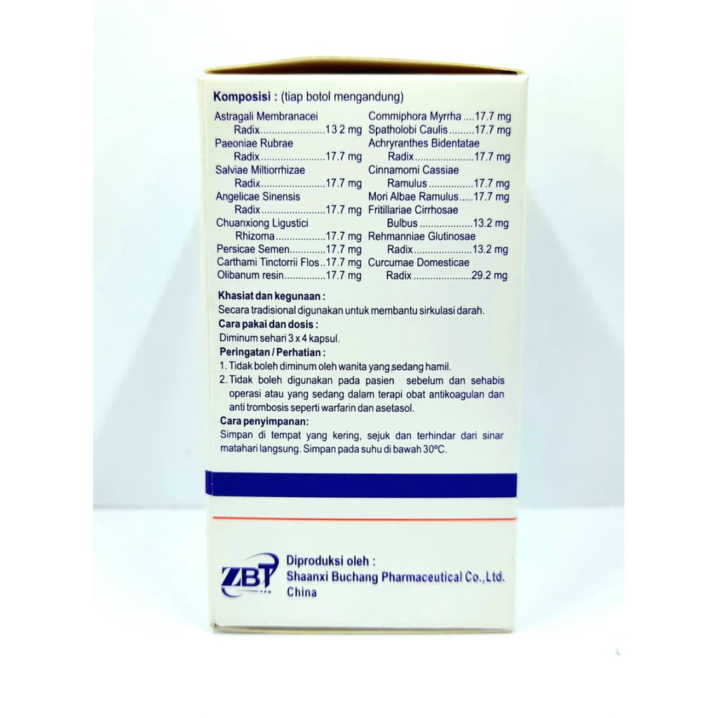 BUCHANG NAOXINTONG CAPSULE (Kemasan Botol) - Obat Pemulihan Stroke