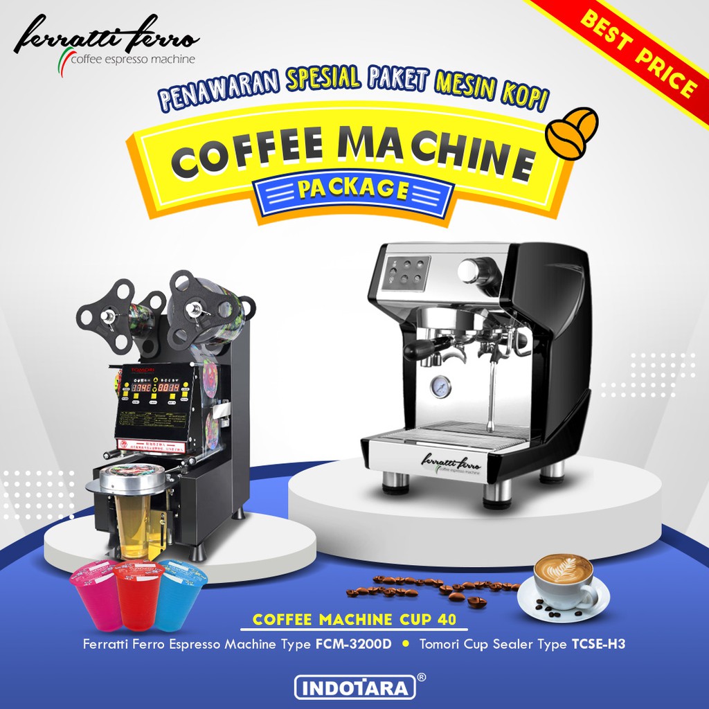 Paket Mesin Kopi Espresso Machine Cup - 40