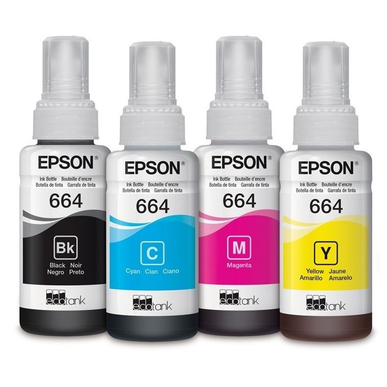 Tinta printer Epson Tipe 664 70ml Original Cyan Magenta Yellow Black