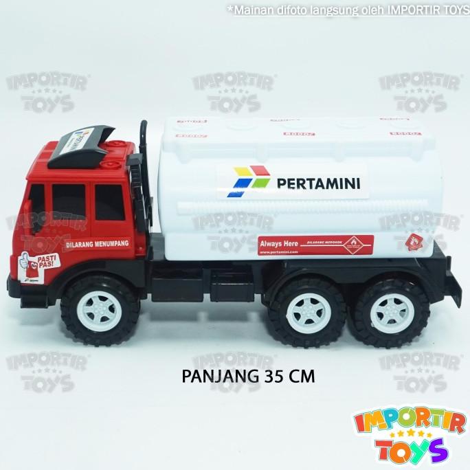 TRUK BESAR PERTAMINA TANGKI MINYAK MAINAN ANAK JUMBO BERKUALITAS