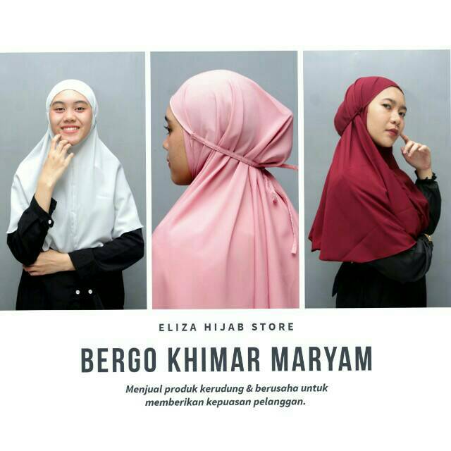 BERGO KHIMAR MARYAM - Kerudung; Hijab; Jilbab Instan Kekinian 2020 MURAH DAN BERKUALITAS