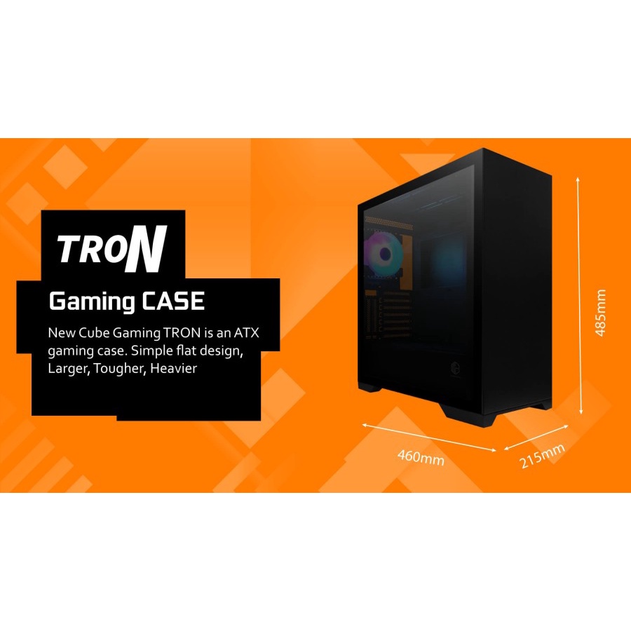 Casing CUBE GAMING PREMIUM TRON - ATX - TEMPERED GLASS