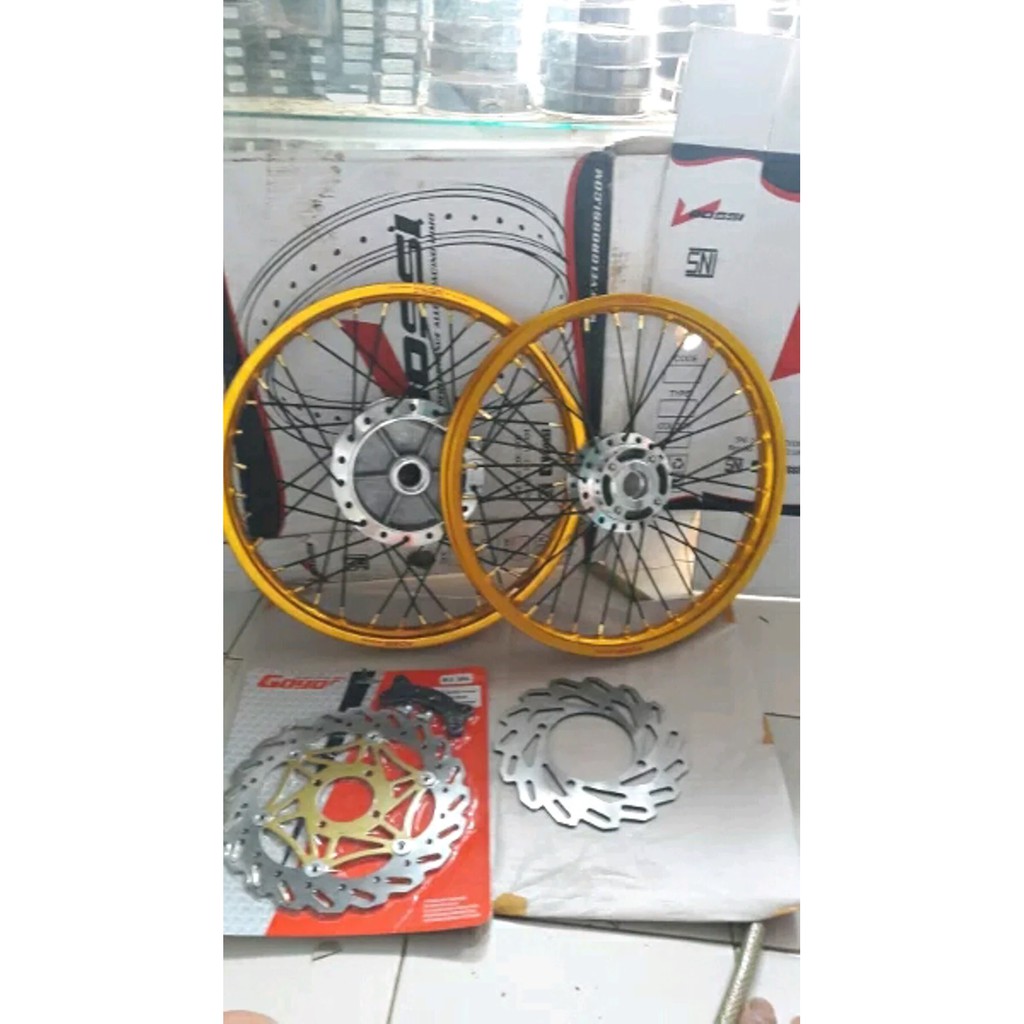 PAKETAN VELG PELEK VARIASI UKURAN 17 KAWASAKI NINJA R-NINJA RR KIPS PLUS PIRINGAN