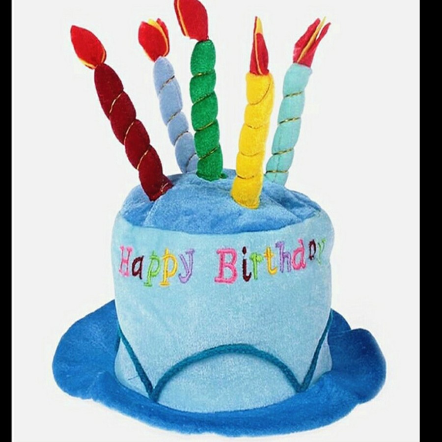 Birthday cake hat topi ulang tahun kue ulang tahun