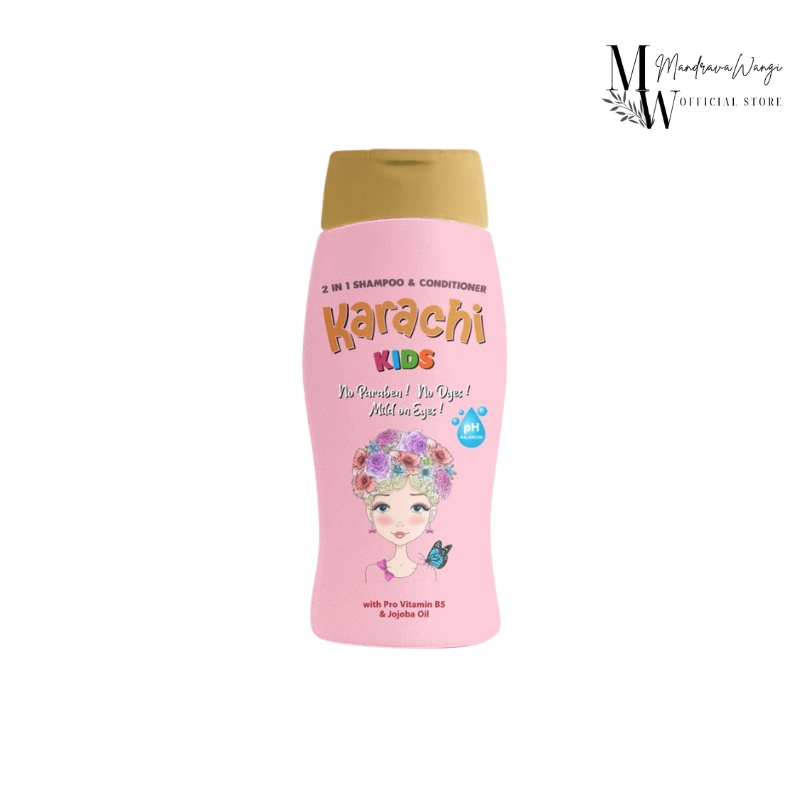 Karachi Kids 2in1 Shampoo and Conditioner 200ml Pink Rose