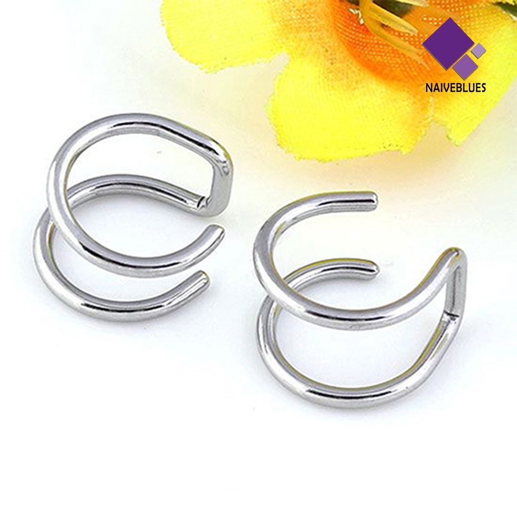 Anting Palsu Model 2 Baris Bahan Steel