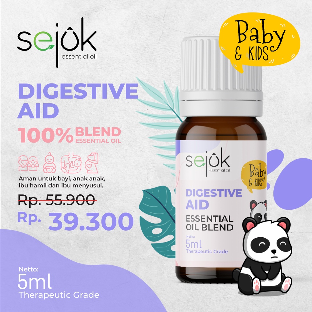 SEJUK Baby Kids Digestive Aid Essential Oil / Perut Kembung Anak - 5ml