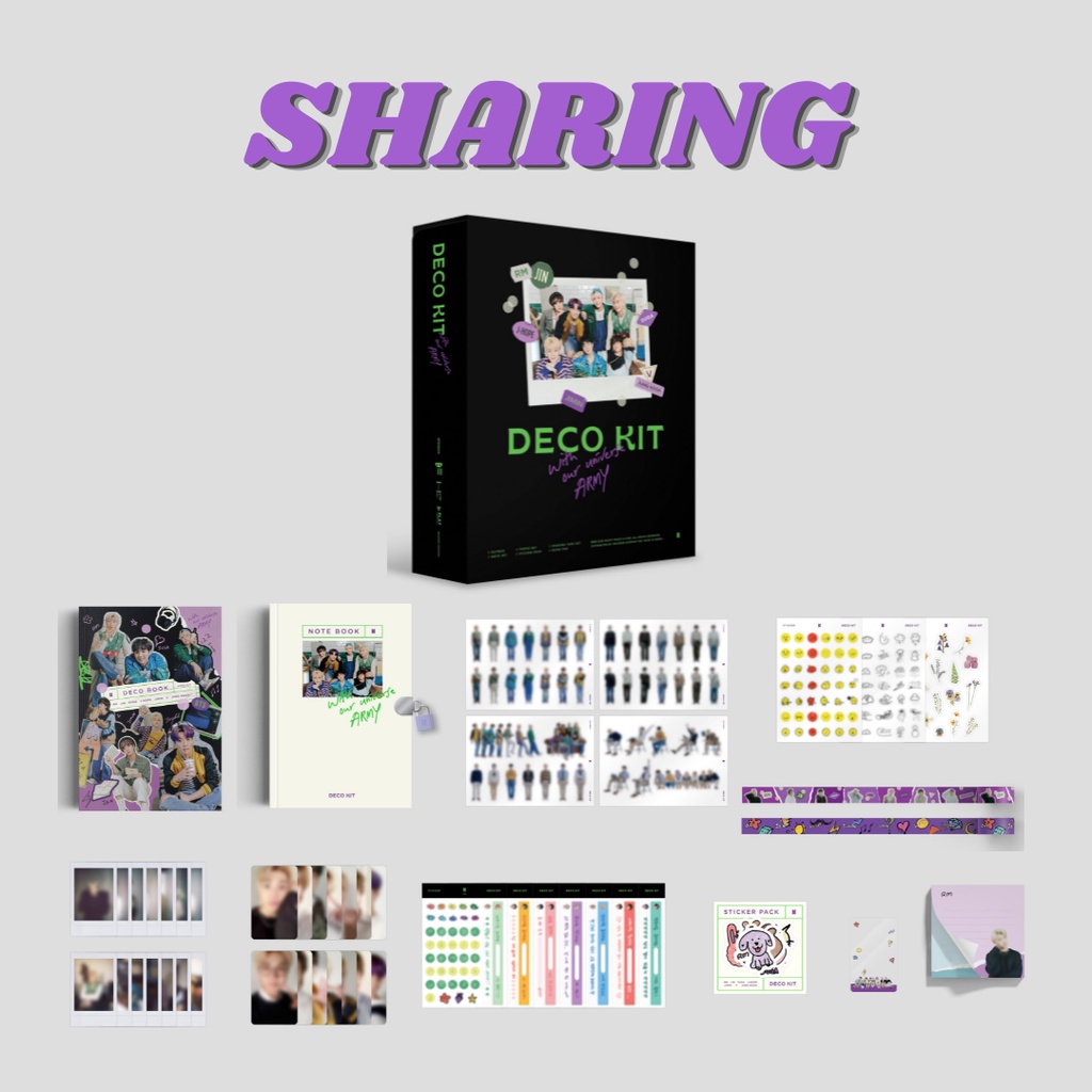 Jual [READY] SHARING BUNDLE BTS DECO KIT Deco Book/Memo Pad/Notebook