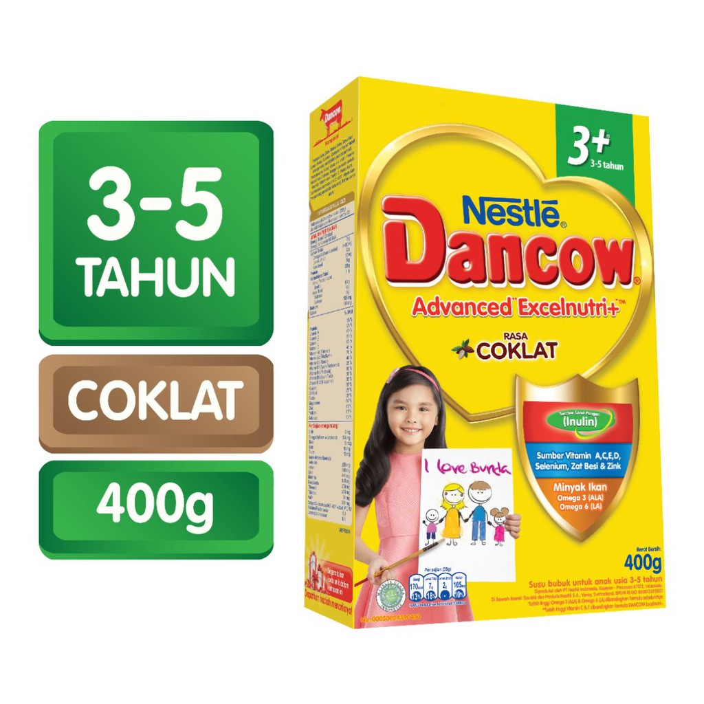 

Dancow 3+ Advanced Excelnutri 400g MADU/COKLAT/VANILA