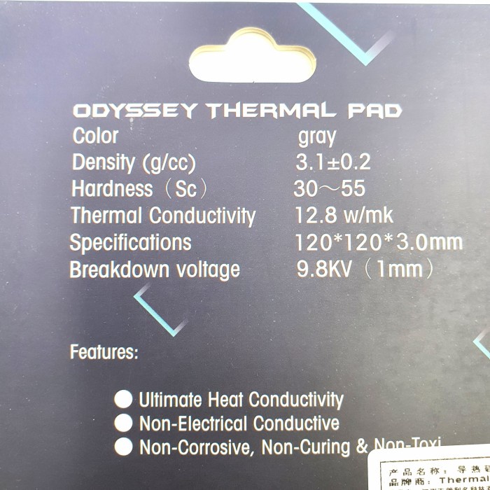 Thermalright Extreme Odyssey Thermal pad 120x120x3.0 mm ram vga 3.0mm