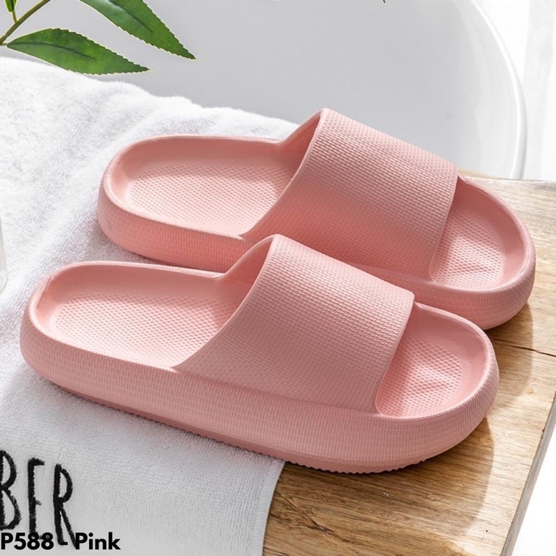 SANDAL KARET INDOOR OUTDOOR UNISEX TINGGI ANTI SLIP LICIN NYAMAN EMPUK IMPORT P588