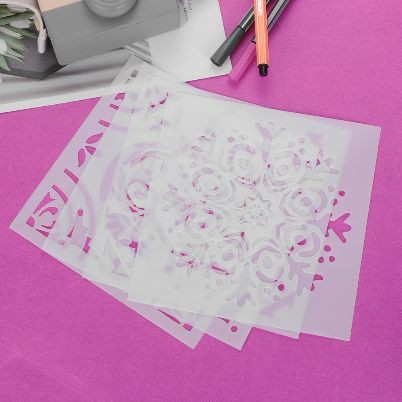Plastic Stencil - Stensil Dekorasi Motif_MANDALA05