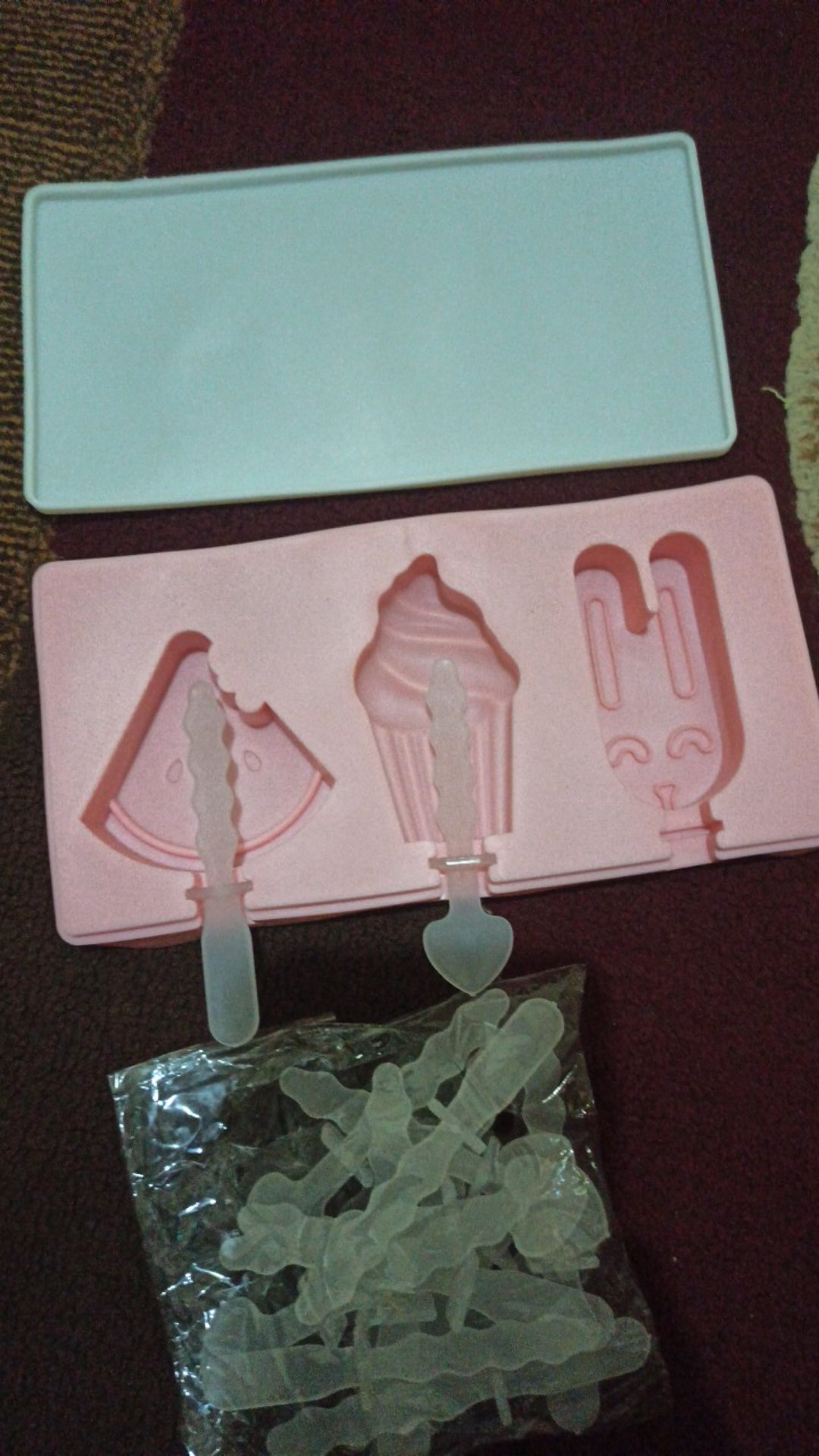 Cetakan Es Krim Silikon Stik Es Krim Cetakan Ice Cream Popsicle Cetakan Coklat Bpa Free