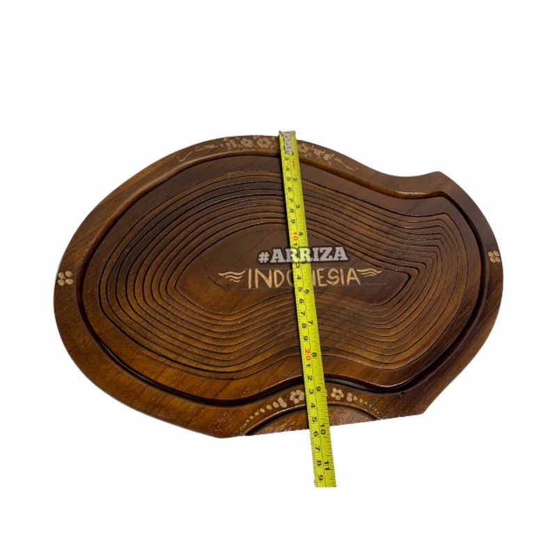 Tempat Buah Kayu Jati Model Spiral