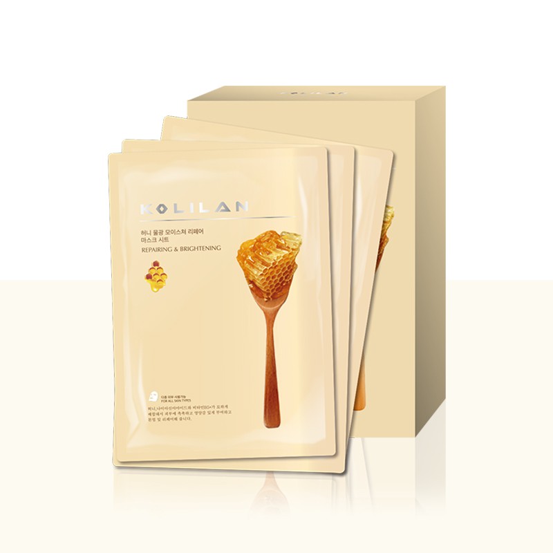 KOLILAN Honey Repairing and Hydrating Whitening and Soothing Facial Mask 30ML 10Pcs