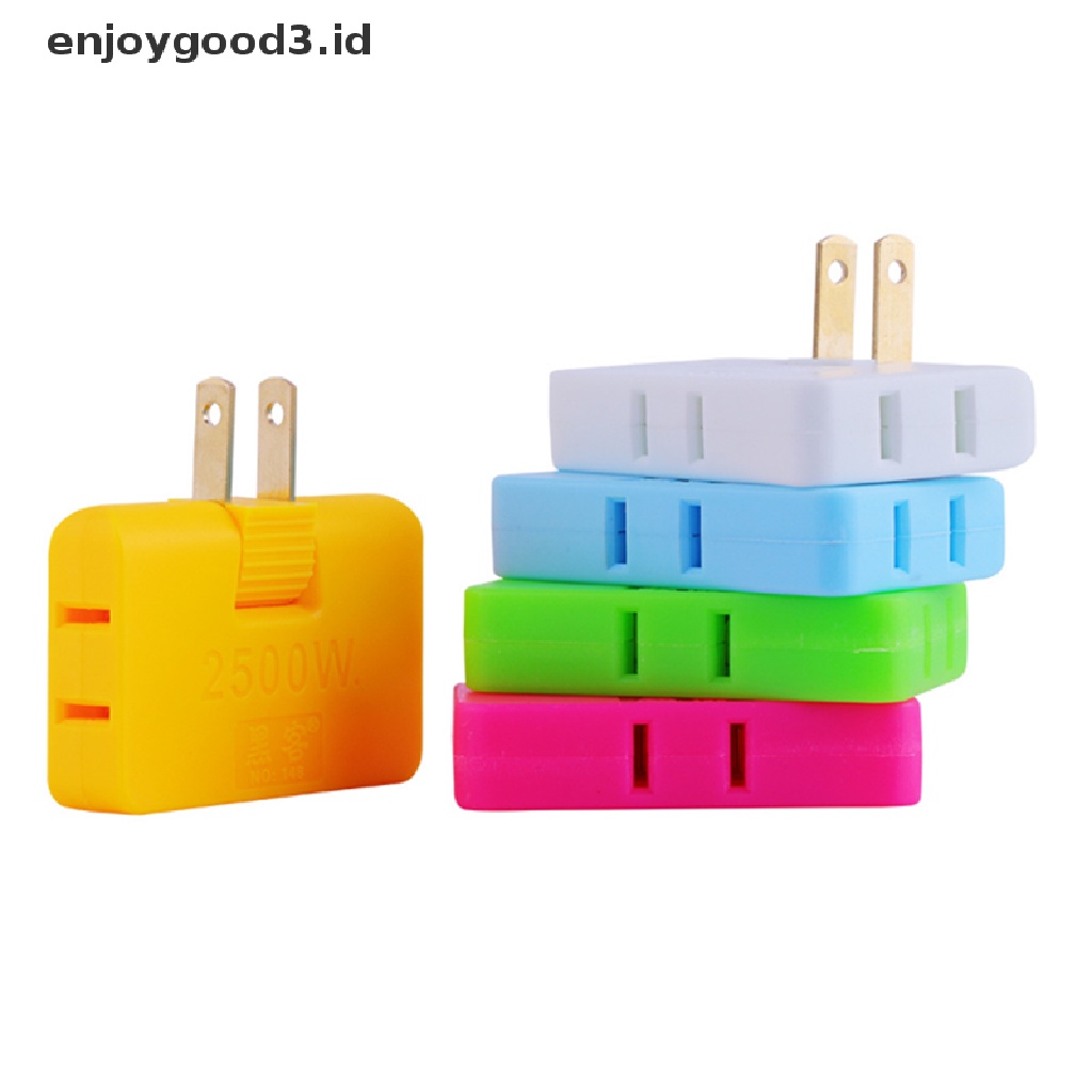 (Rready Stock) Adaptor Sambungan Kabel Listrik 3 In 1 Rotasi 180 Derajat Adjustable (ID)