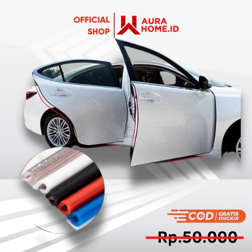 Rubber Strip Pintu Mobil Anti Collision 5M / Karet Lis List Seal Strip Peredam Pelindung Pintu Kaca 
