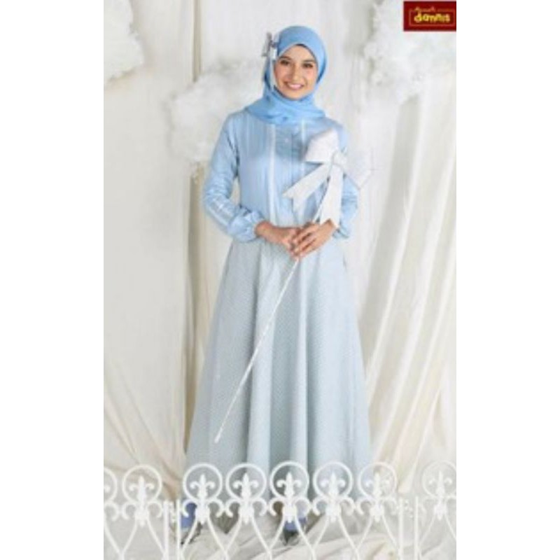 ABAYA DANNIS BLUE SKY SIZE XS ORIGINAL ABAYA DANNIS DISKON - GAMIS DANNIS MURAH - JUBAH DANNIS - TER