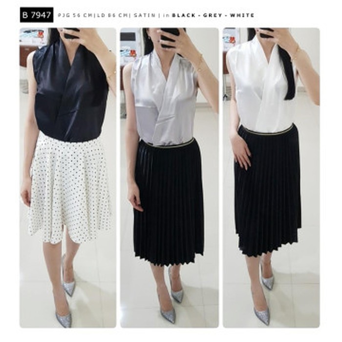 Yukensi Satin Wanita Cocothierry - B 7947 - Putih