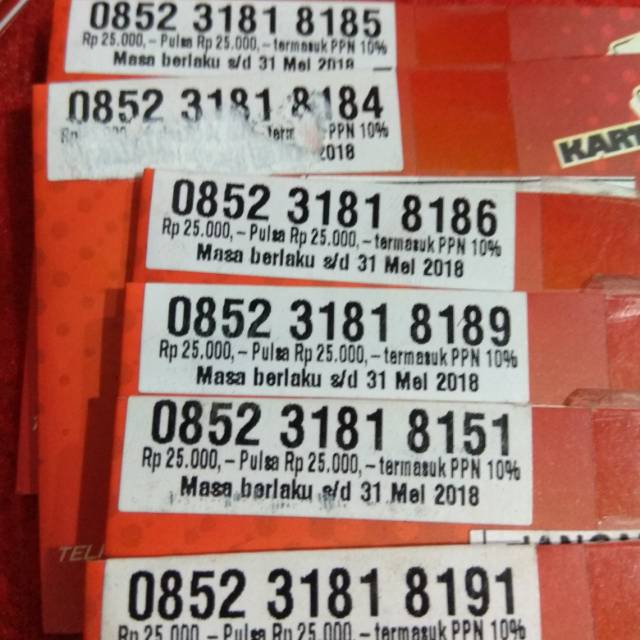 Nomor Cantik telkomsel As 085 23 181818x