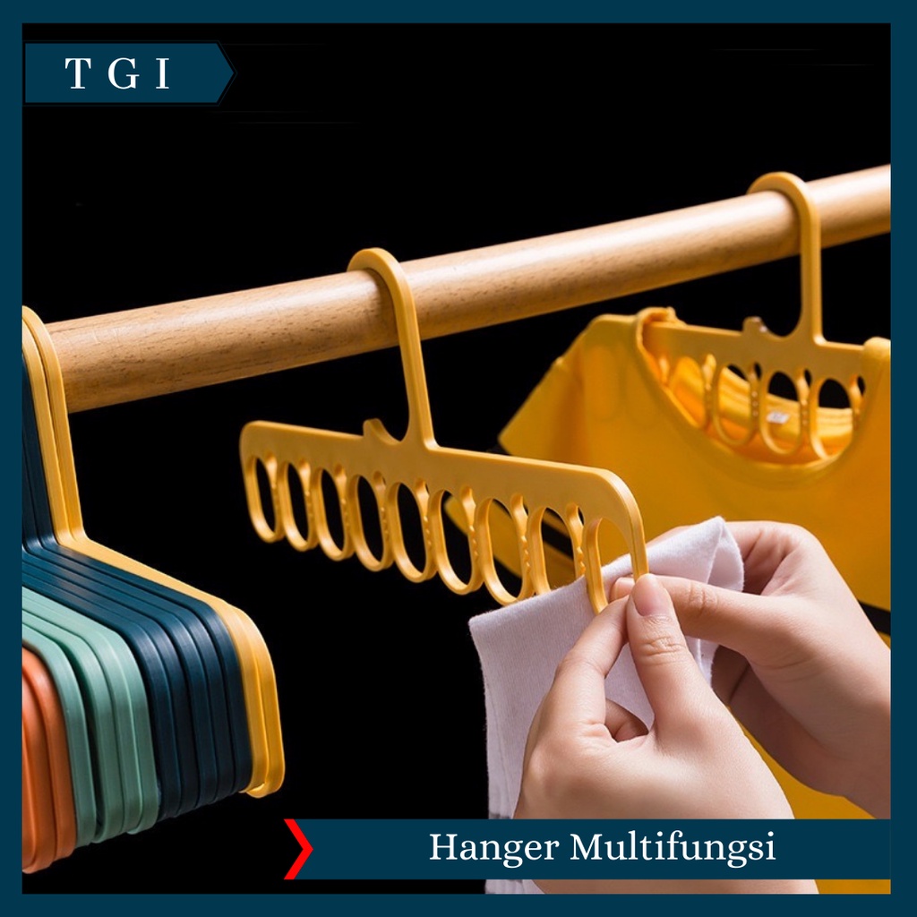 TGI - HANGER BAJU - HANGER SERBAGUNA - HANGER MULTIFUNGSI - GANTUNGAN MULTIFUNGSI SERBAGUNA 9 IN 1