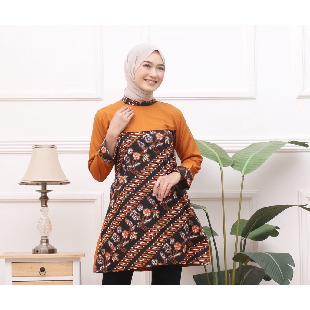 NORA TUNIK Batik kerja wanita cantik batik murah ootd