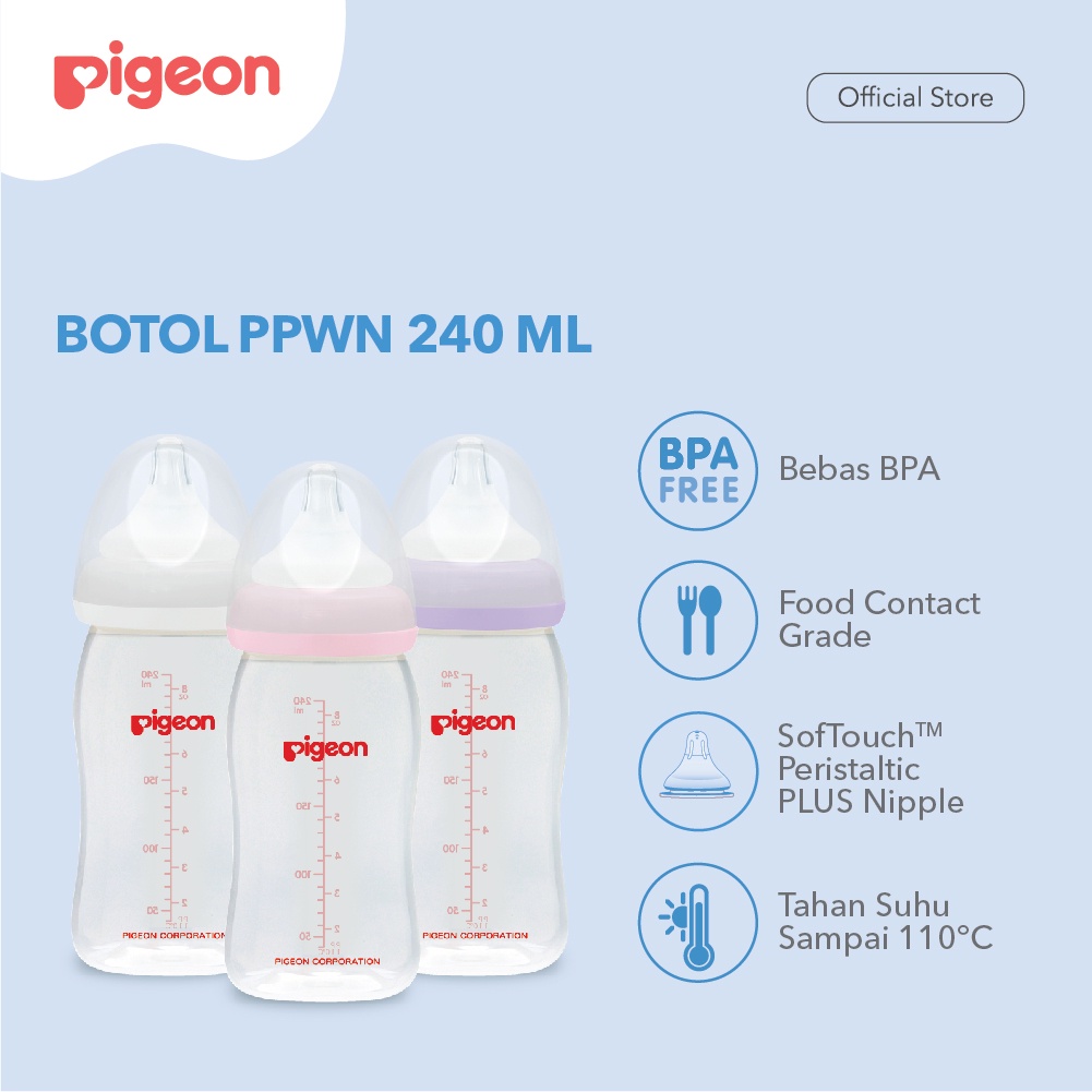 PIGEON Paket Beli 2 Bonus 1 Botol PP WN 240Ml