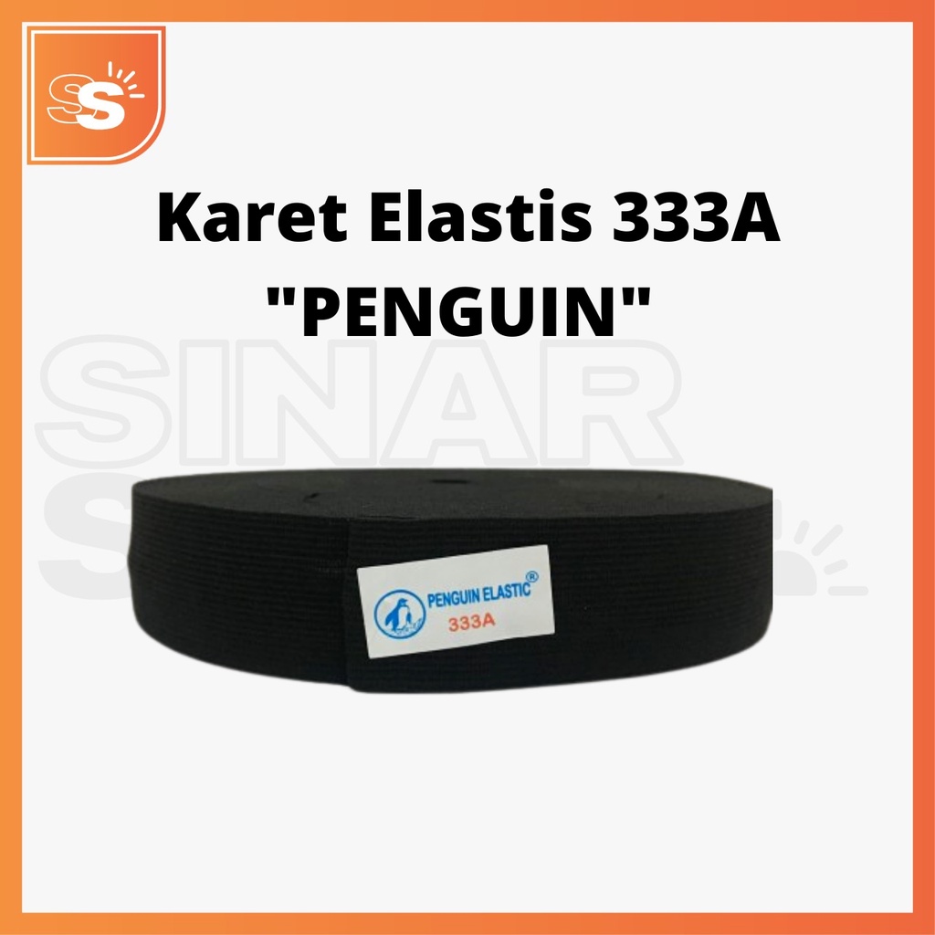 Karet Elastis Penguin 333A Ukuran 4cm Warna Putih