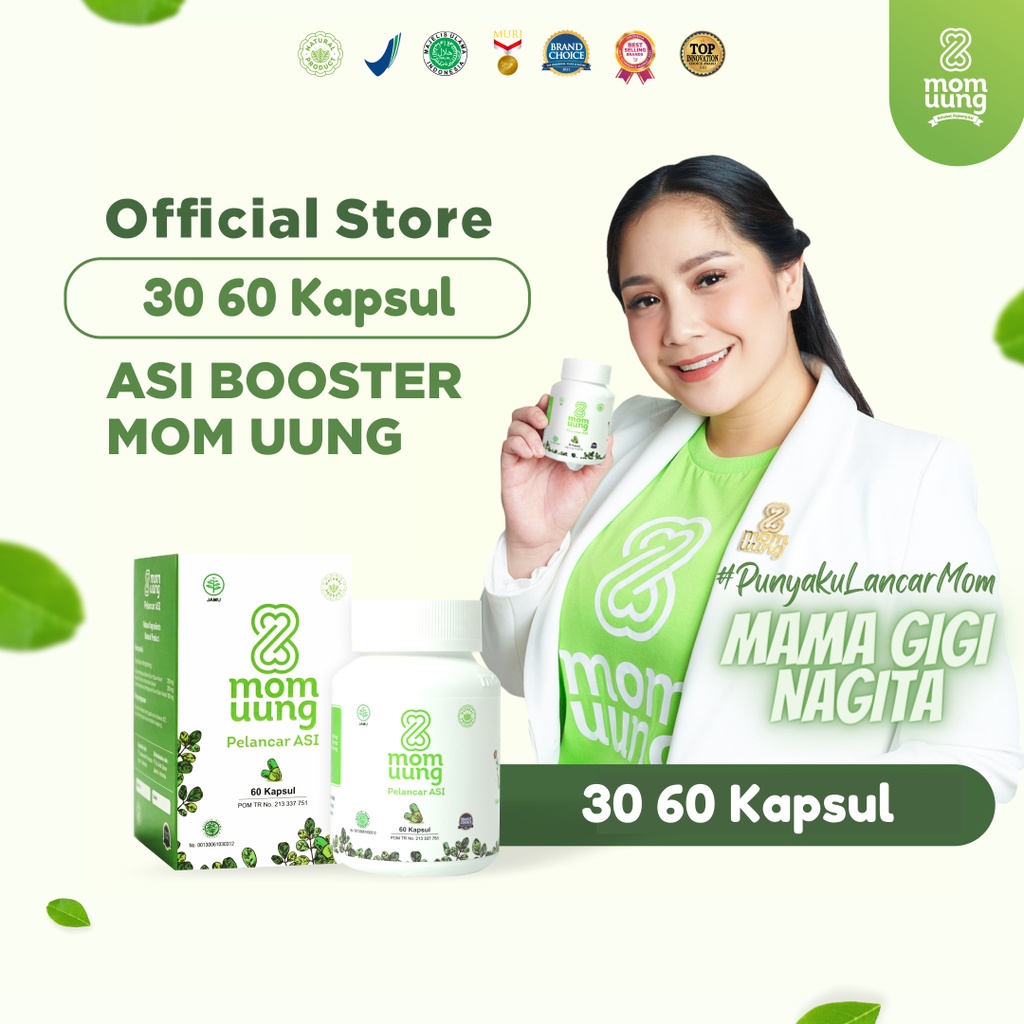 MOMUUNG BOOSTER ASI PELANCAR ASI 30/60 KAPSUL HALAL BPOM HERBAL MOM UUNG MEDAN SUMUT