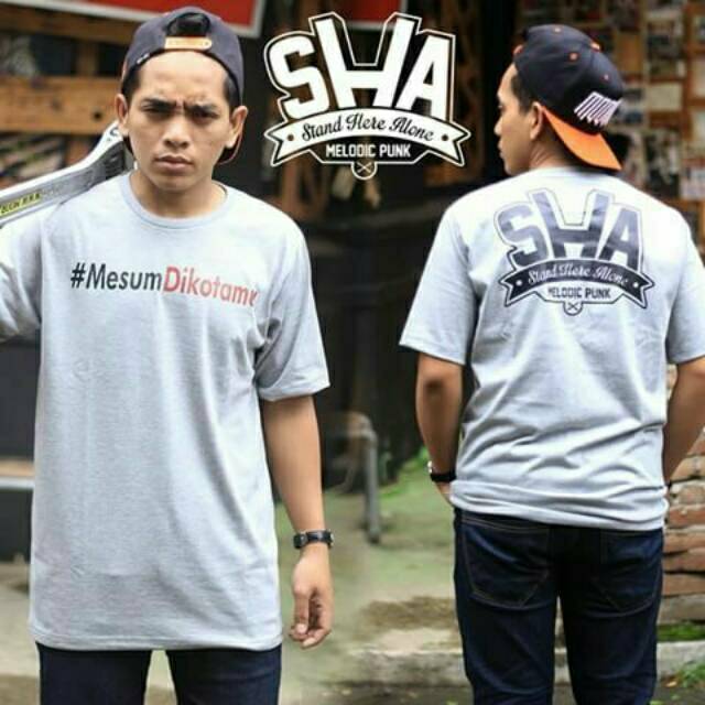 Baju kaos tshirt SHA stand here alone mesum di kotamu keren