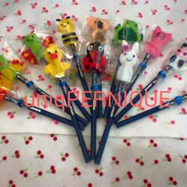 

Pensil Hias/Hiasan pensil animal flat tanpa dakron (bisa request dengan dakron)