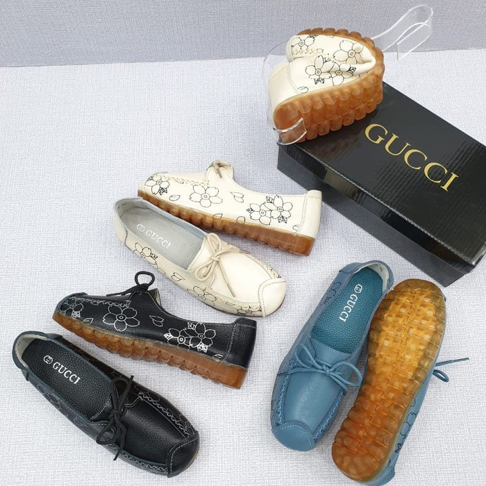 Sepatu Gucci Flat Shoes YC B28 Sport Import Original Running Terbaru