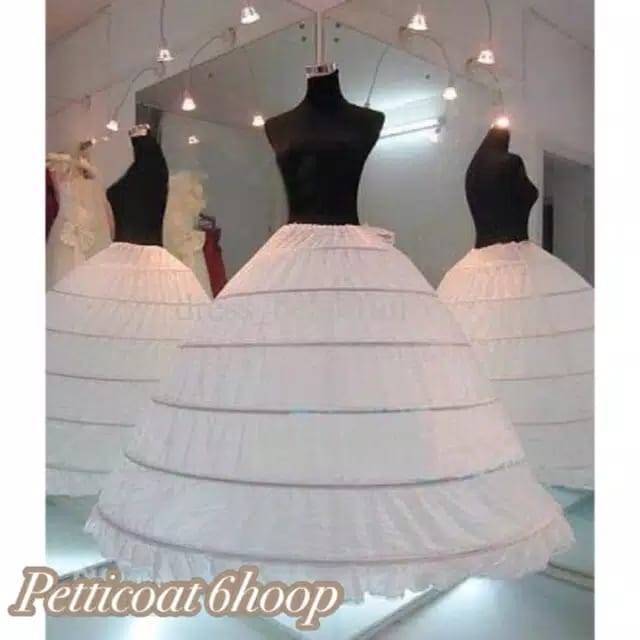 Petikut Kawat GRADE A Petticoat Mekar Gaun Kuat Ring 6 D120cm Gaun Pengantin Petikot Peticoat Kebaya SALE QUALITY IMPORT