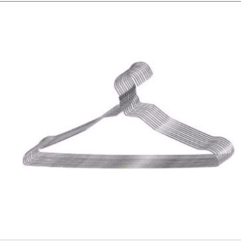 Hanger Kawat Besi / Gantungan Baju Kawat Anti Karat 10 Pcs
