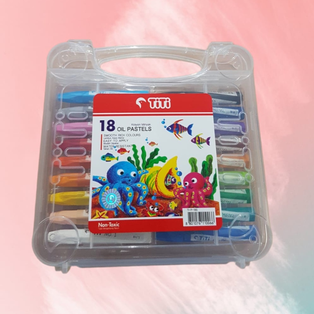 

[SET] CRAYON TITI 18 WARNA / OIL PASTEL KRAYON MINYAK TITI 18 WARNA*