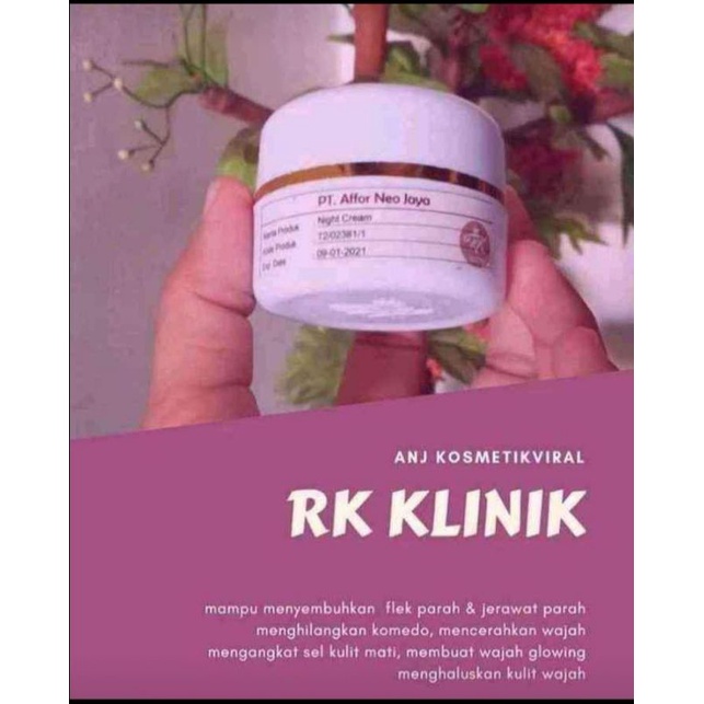 RK Klinik Kosmetik Viral Nigt Cream Khusus Untuk Jerawat Parah