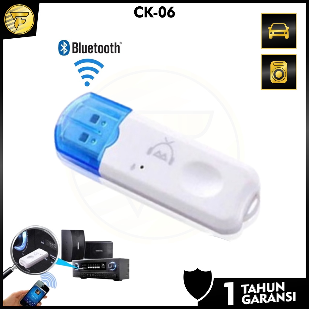 CK06 Bluetooth receiver USB untuk pemancar bluetooth audio speaker aktif audio Mobil dll
