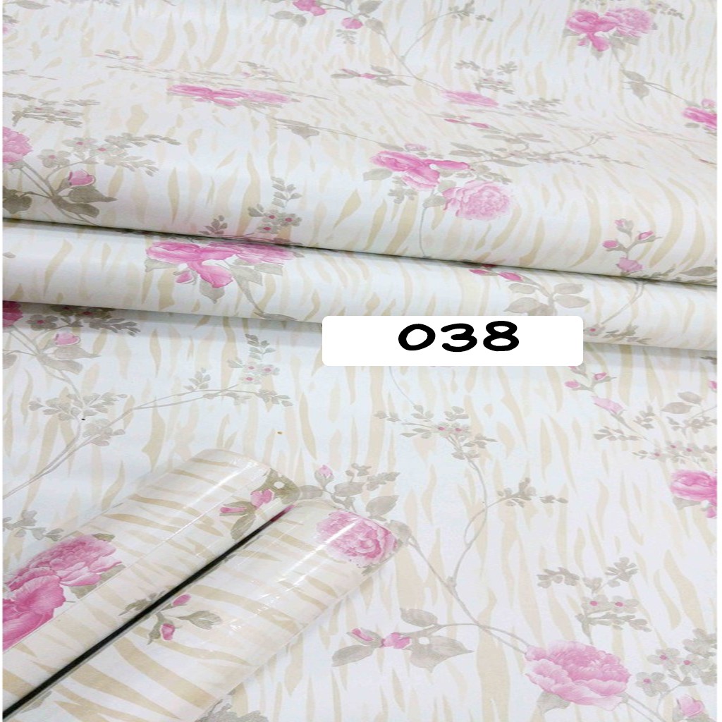 Wallpaper dinding kamar tidur anak wallpaper stiker dinding rumah 45cmx10m / Wallpaper dinding 3d Motif Bunga-GH038
