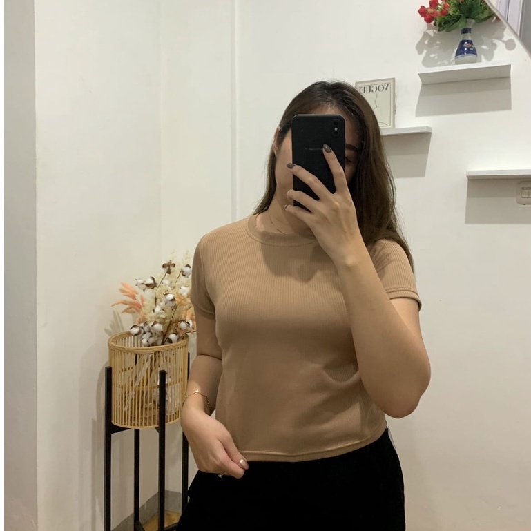 HERA Top / Atasan Croptop Rib