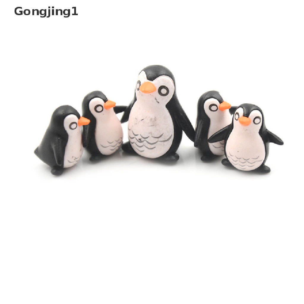 Gongjing1 5Pcs / Set Miniatur Penguin Untuk Dekorasi Taman / Rumah Boneka DIY