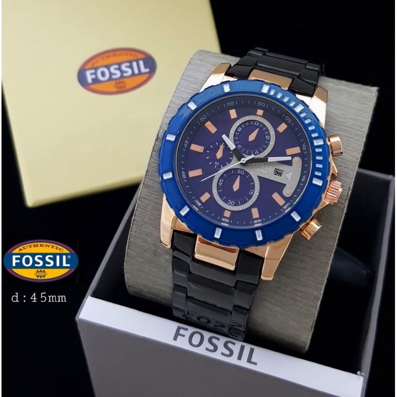 Jam Tangan Pria ES6137 Chrono Variasi Include Exclusieve Box dan Baterai Cadangan