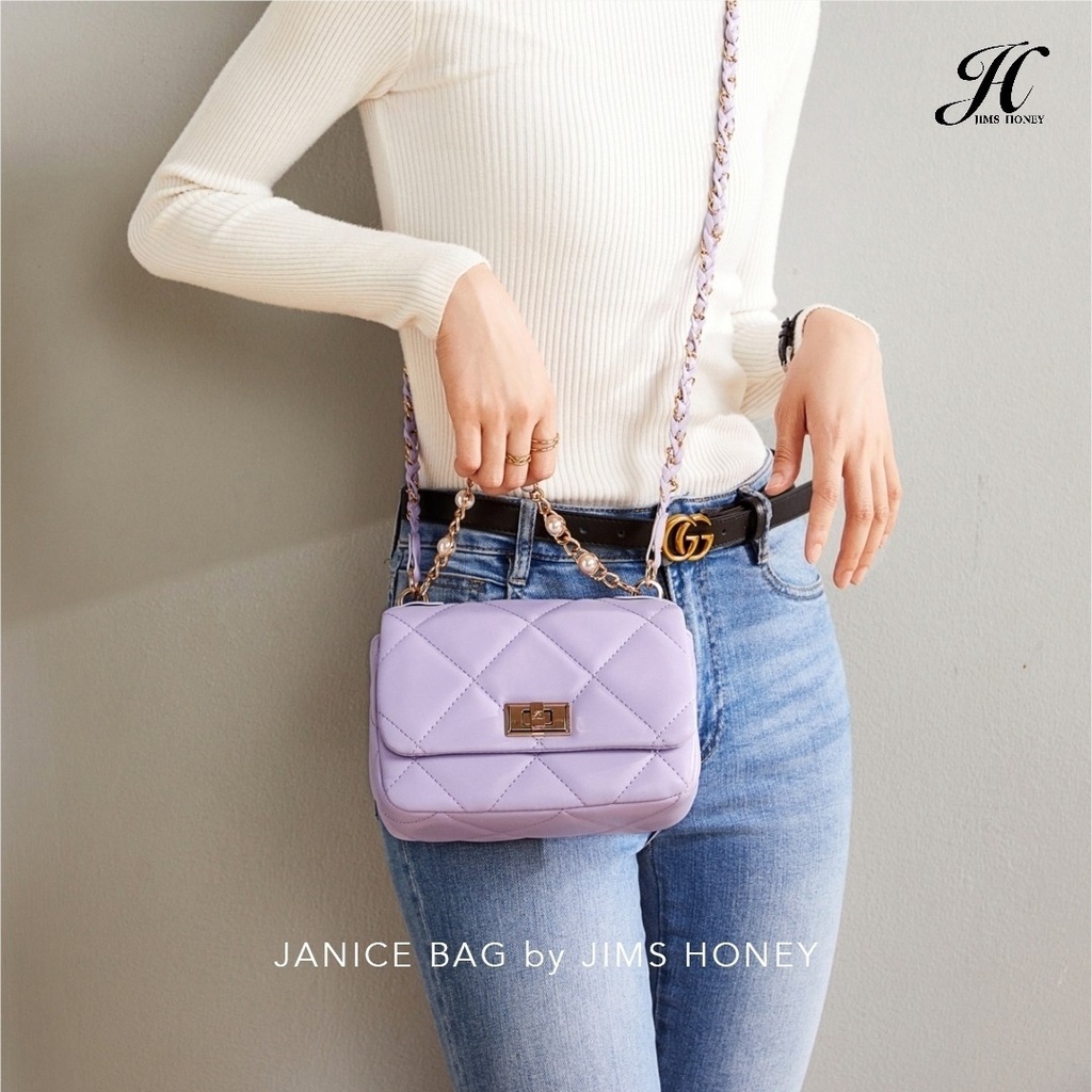 Jims Honey Janice Bag Tas Jinjing Selempang Kecil Pesta Wanita Cewek Fashion Korea Kasual Keren Import Jimshoney Murah